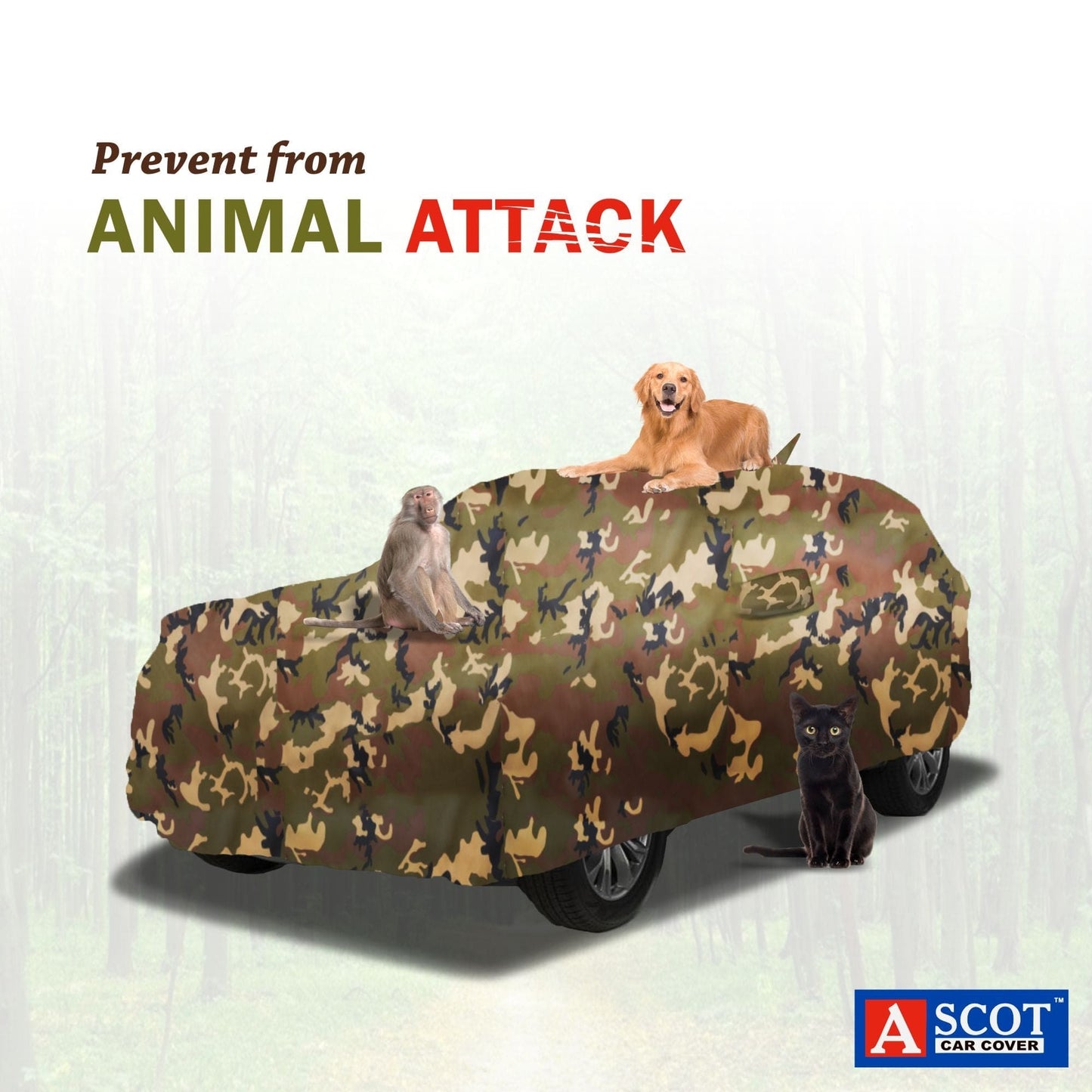 Ascot Maruti Suzuki Nexa XL6 Car Body Cover Extra Strong & Dust Proof Jungle Military Car Cover with UV Proof & Water-Resistant Coating