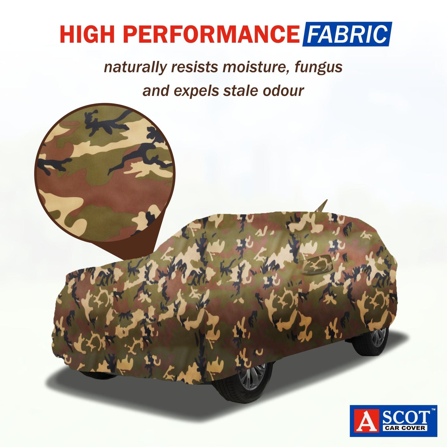 Ascot Maruti Suzuki Nexa XL6 Car Body Cover Extra Strong & Dust Proof Jungle Military Car Cover with UV Proof & Water-Resistant Coating