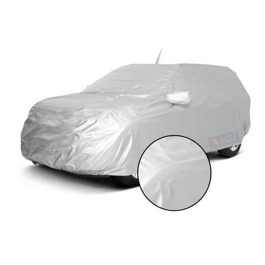 Ascot Tata Punch Car Body Cover with Mirror and Back Antenna Pockets Dust Proof, Trippel Stitched