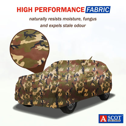Ascot Mahindra 3XO Car Body Cover Extra Strong & Dust Proof Jungle Military Car Cover with UV Proof & Water-Resistant Coating