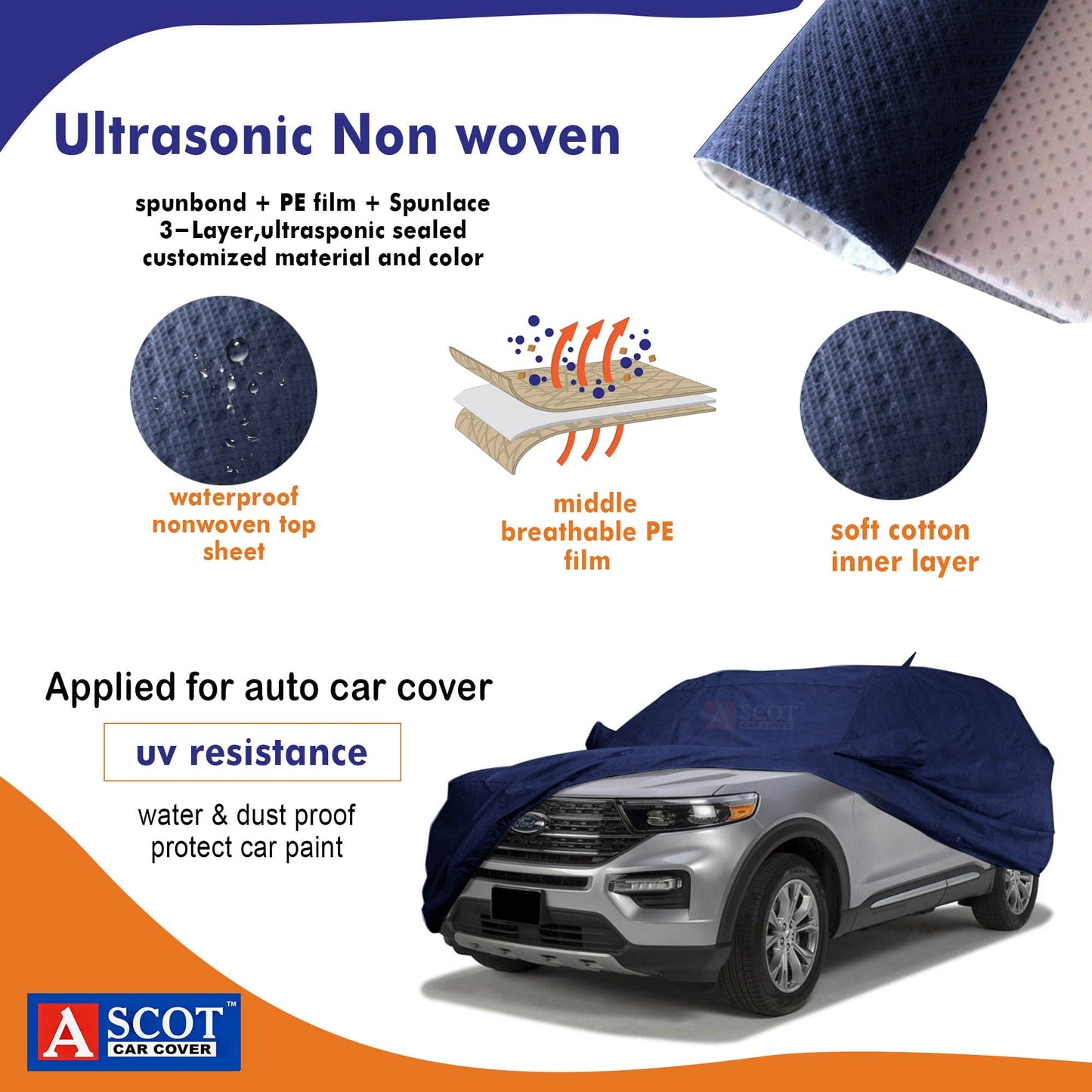 Ascot Mercedes Benz EQA Car Cover Waterproof 2024  - 2025 Model 3 Layers Custom-Fit All-Weather Heat-Resistant UV Proof