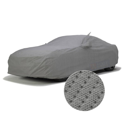 SUV Car Covered with Grey Waterproof Car Cover with a zoom fabric image
