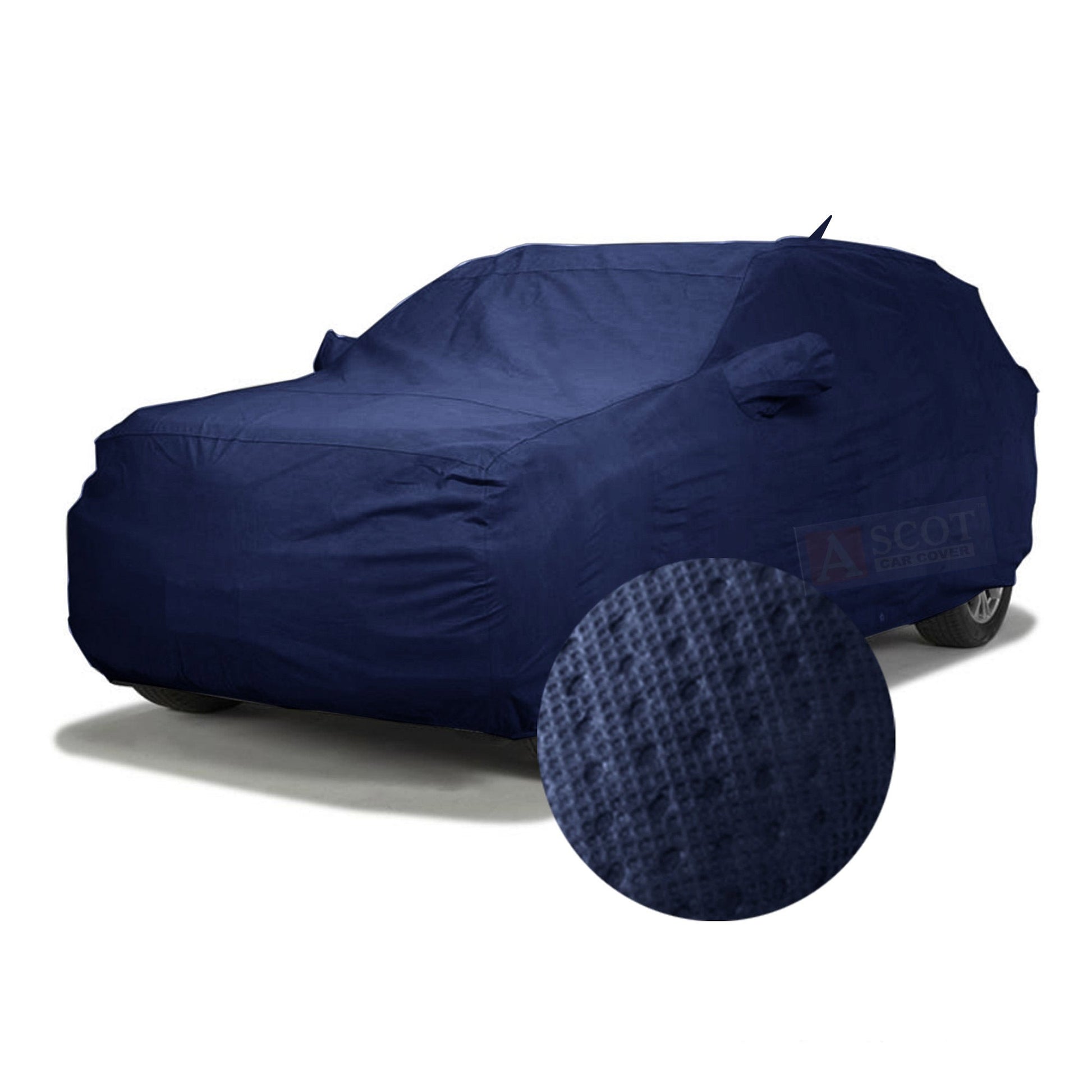 AutoBurn Car Body Cover for Volkswagen T-Cross With Mirror Pocket  (Blue,Blue)(for All